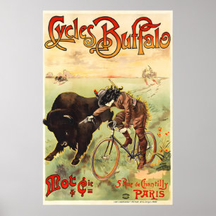 Cycles Buffalo Vintage Fahrradposter Poster