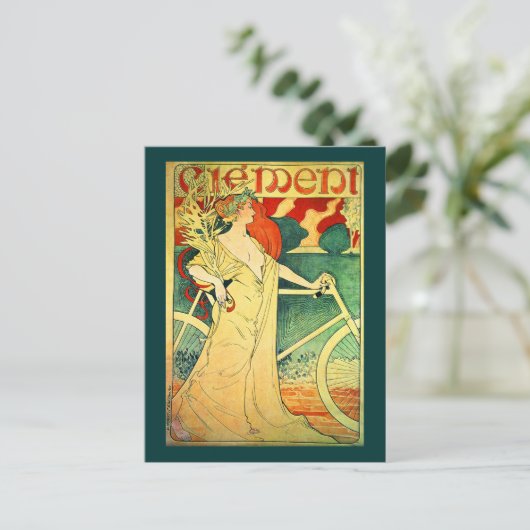 Cycles Clément Vintag Bicycle Poster Postkarte (Stehend Vorderseite)