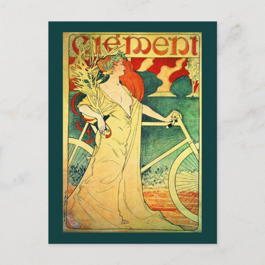 Cycles Clément Vintag Bicycle Poster Postkarte (Vorderseite)