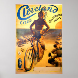 Cycles Cleveland Vintage Plakat