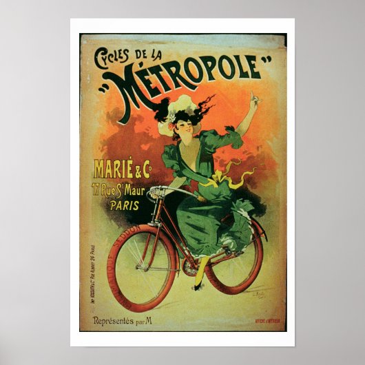 "Cycles de La Metropole", Marie & Co. (Farblith Poster (Vorne)