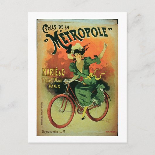 "Cycles de La Metropole", Marie & Co. (Farblith Postkarte (Vorderseite)
