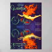 Cycles Gladiator Reflektion in Time French Cycling Poster (Vorne)