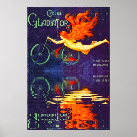 Cycles Gladiator Reflexion in der Zeit Französisch Poster (Vorne)