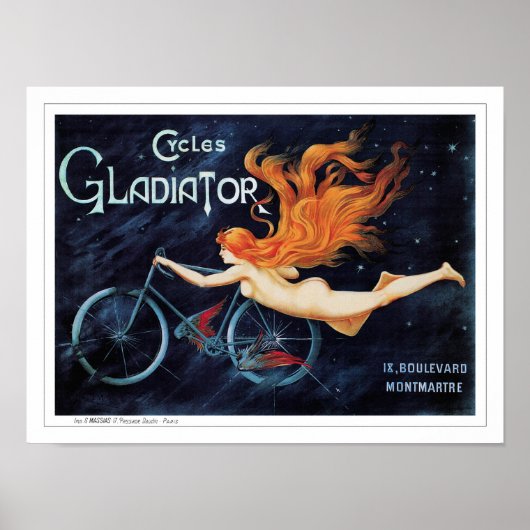 Cycles Gladiator Vintag Bicycles - George Massias Poster (Vorne)