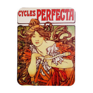 Cycles Perfecta von Alphonse Mucha Magnet