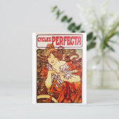 Cycles Perfecta von Alphonse Mucha Postkarte (Stehend Vorderseite)