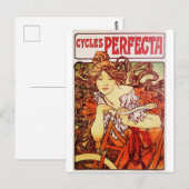 Cycles Perfecta von Alphonse Mucha Postkarte (Vorne/Hinten)