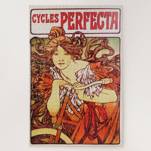 Cycles Perfecta von Alphonse Mucha Puzzle (Vertikal)