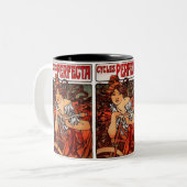" Cycles Perfecta " Zweifarbige Tasse (Vorderseite Links)