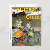 Cycles Peugeot Vintag Bicycle Art Postkarte (Vorne/Hinten)