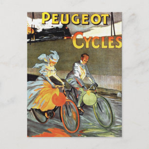 Cycles Peugeot Vintag Bicycle Art Postkarte