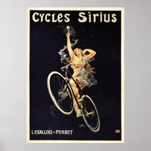 Cycles Sirius Vintage französische Poster-Werbung Poster