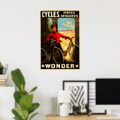 Cycles Wonder Fahrradposter Poster (Heimbüro)