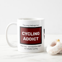 Cycling Addict Add Your Name Monogram Initial Kaffeetasse