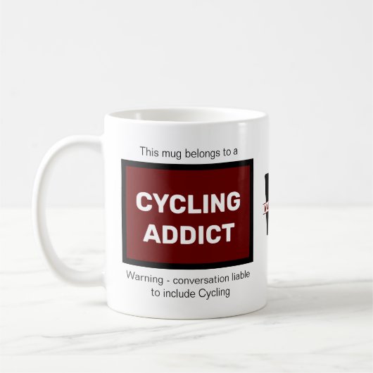 Cycling Addict Add Your Name Monogram Initial Kaffeetasse (Links)