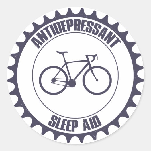Cycling Antidepressivum, Schlafhilfe Runder Aufkleber (Vorderseite)