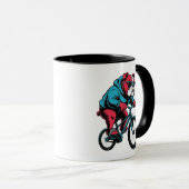 Cycling Bulldog Tasse (VorderseiteRechts)