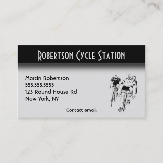 Cycling Business Card Visitenkarte (Vorderseite)