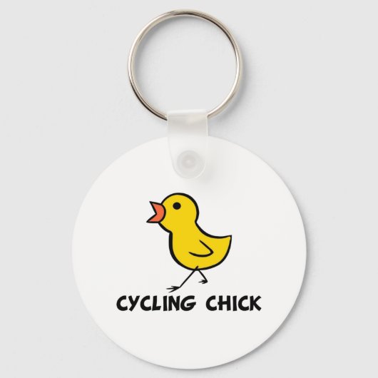 Cycling Chick Schlüsselanhänger (Vorderseite)