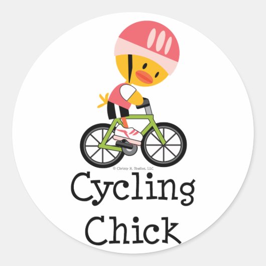 Cycling Chick Stickers (Vorderseite)