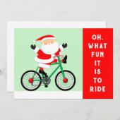 Cycling Christmas Feiertagskarte (Vorne/Hinten)