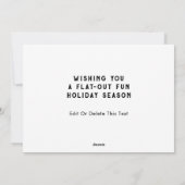 Cycling Christmas Feiertagskarte (Rückseite)