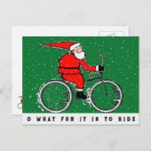 Cycling Christmas Feiertagspostkarte (Vorne/Hinten)