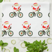Cycling Christmas Geschirrtuch (Gefaltet)