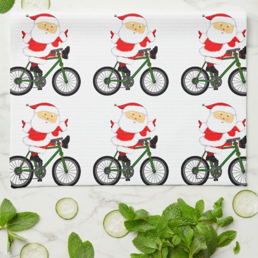 Cycling Christmas Handtuch (Gefaltet)
