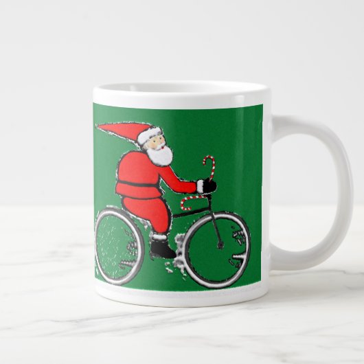 Cycling Christmas Holiday Jumbo-Tasse (Rechts)