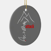 Cycling Climb, Angriff Keramik Ornament (Rechts)