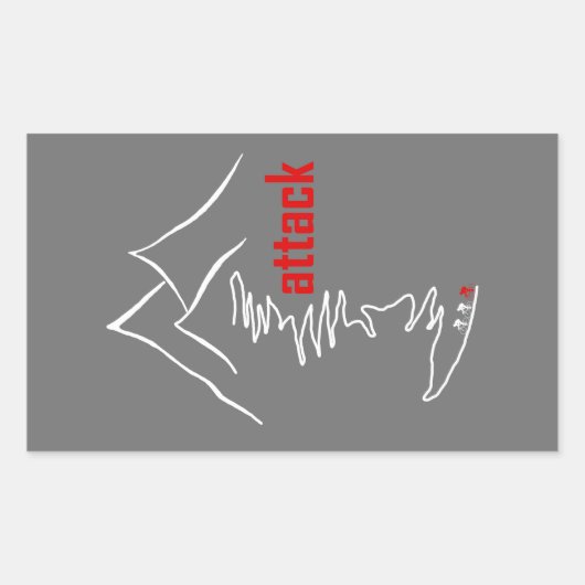 Cycling Climb, Angriff Rechteckiger Aufkleber (Vorderseite)