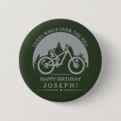 Cycling Cyclist Happy Birthday Personalized Button (Vorderseite)