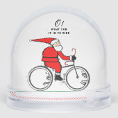 Cycling Cyclist Holiday Gift Schneekugeln (Rückseite)