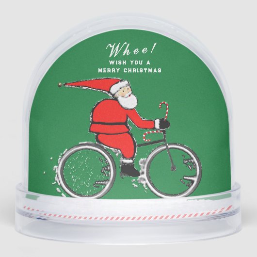Cycling Cyclist Holiday Gift Schneekugeln (Vorderseite)