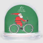 Cycling Cyclist Holiday Gift Schneekugeln (Rückseite)