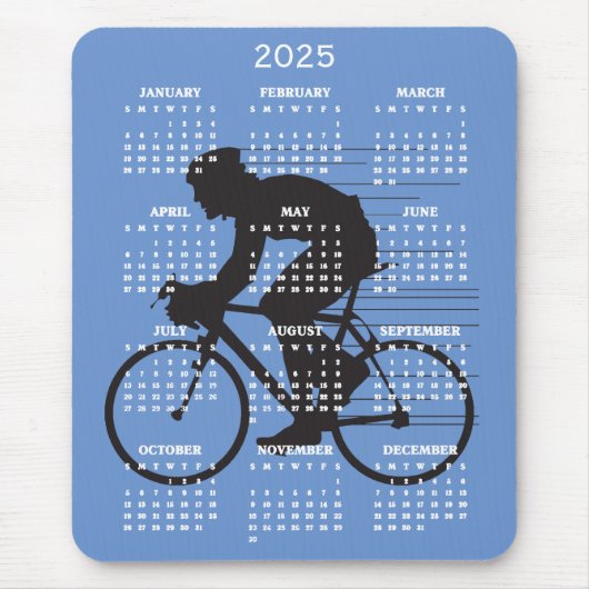 Cycling Design 2025 Calendar Mouse Pad Mousepad (Vorne)