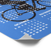 Cycling Design 2025 Calendar Poster (Ecke)