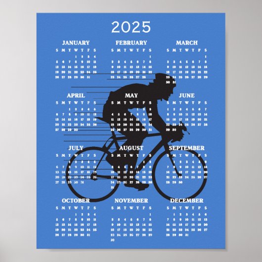 Cycling Design 2025 Calendar Poster (Vorne)