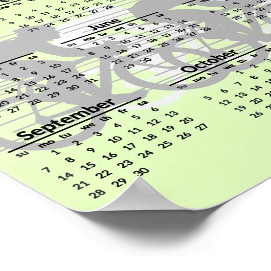 Cycling Design 2025 Calendar Poster (Ecke)