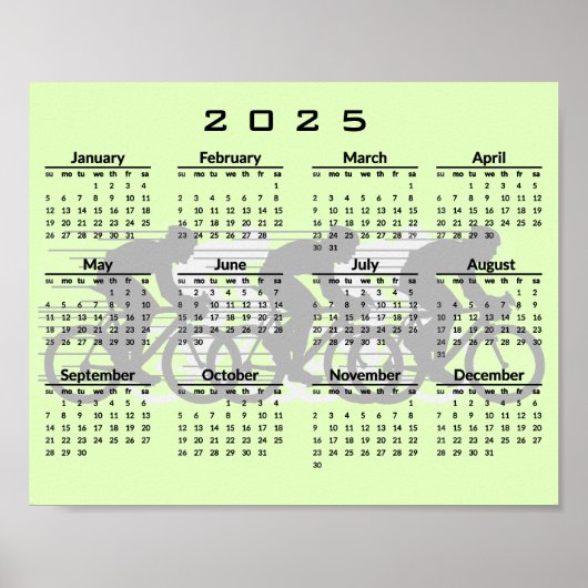 Cycling Design 2025 Calendar Poster (Vorne)