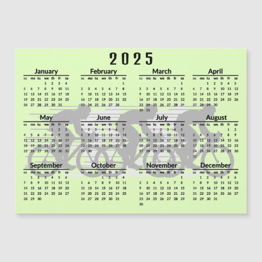 Cycling Design 2025 Kalender Magnetkarte (Vorderseite)