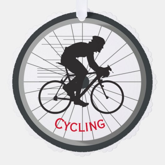 Cycling Design Paper Ornament Card (Vorderseite)
