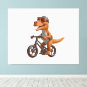 Cycling DINOSAUR T-REX Leinwanddruck (Insitu (Holzboden))