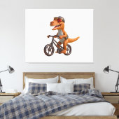 Cycling DINOSAUR T-REX Leinwanddruck (Insitu (Schlafzimmer))
