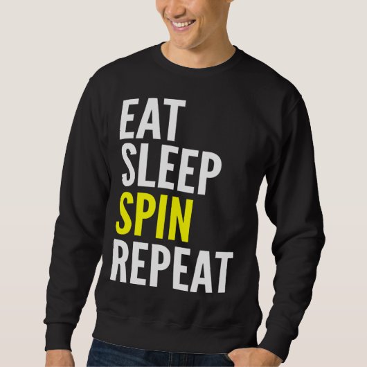 Cycling   Eat Sleep Spin Repeat Sweatshirt (Vorderseite)