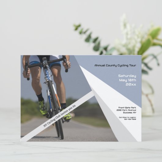 Cycling-Ereignis Einladung (Stehend Vorderseite)