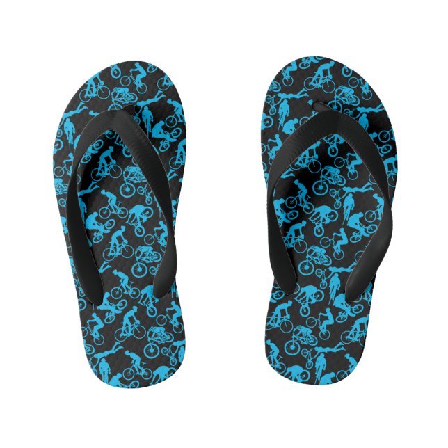 Cycling Freestyles Pattern.b x4 Black BG Kinderbadesandalen (Fußbett)