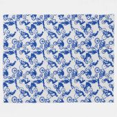 Cycling Freestyles Pattern.w x4 OffWhite BG Fleecedecke (Vorderseite (Horizontal))
